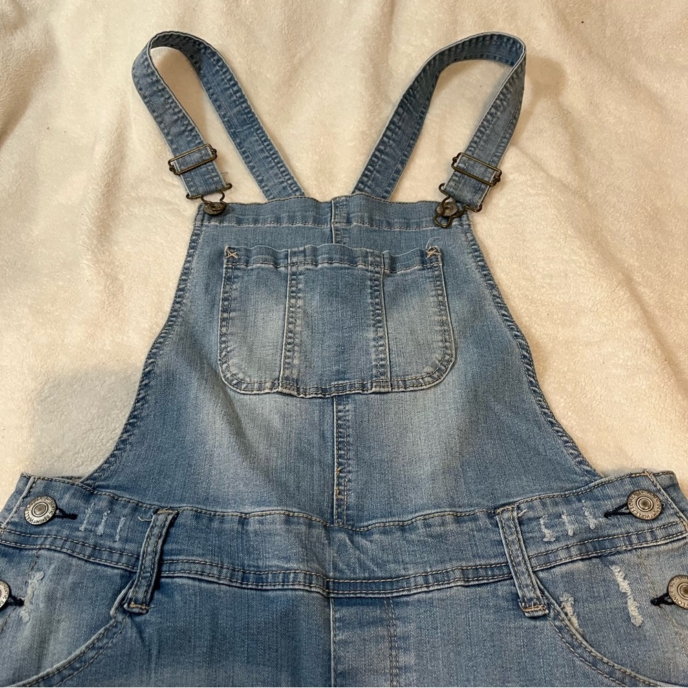 Denim wallflowers Overalls with Front Pocket stretchy skinny size large